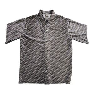 Street Culture Vintage Shirt Men Large Geometric Y2K Raver Cyber Grunge‎ Punk